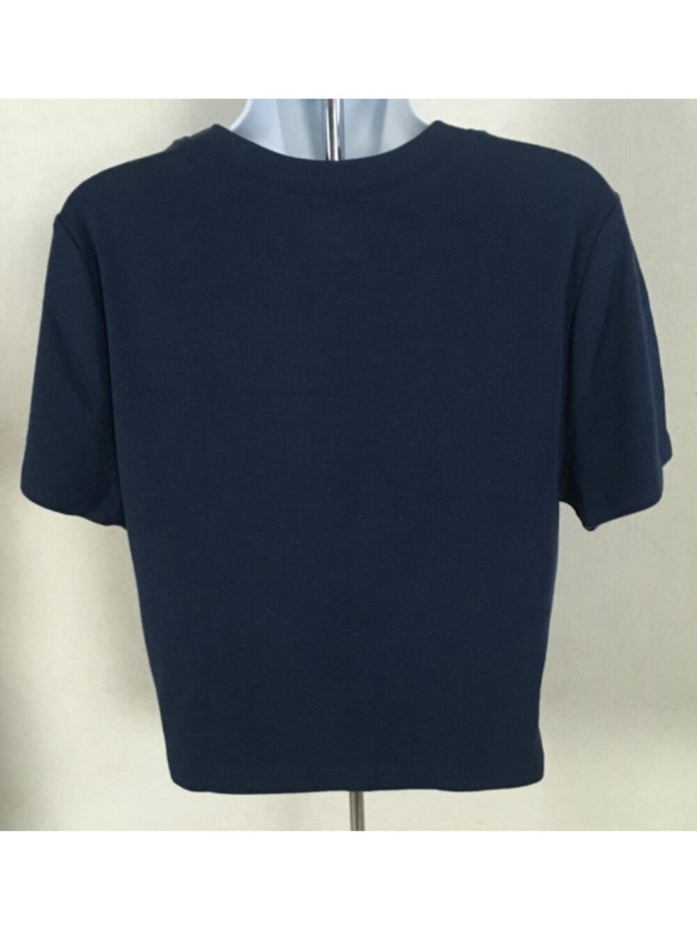 No Boundaries Top Women Size XL Blue Cropped Tee Short Sleeves Round Neck New - Picture 3 of 15